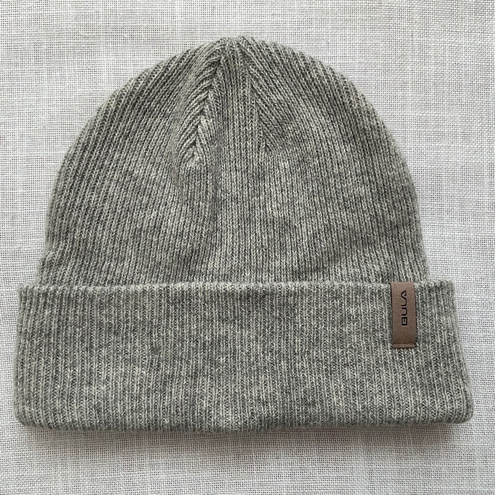 Bula Canada Grey Wool Blend Knit Cuffed Beanie Unisex O/S NEW
